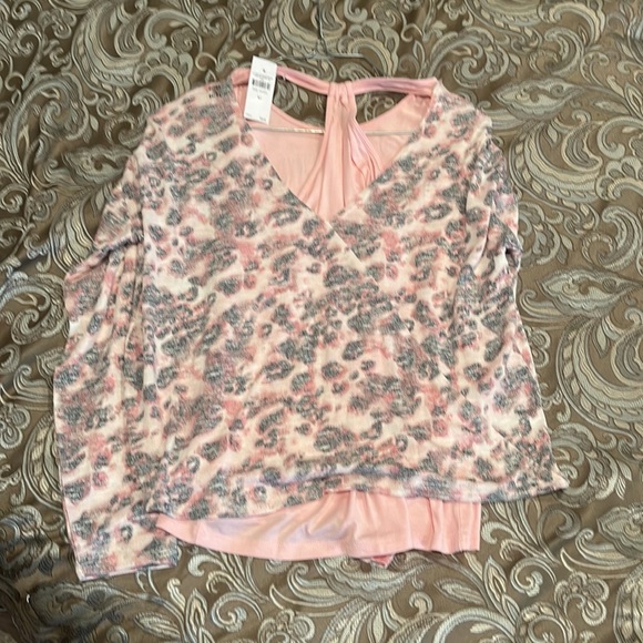 Girls justice long sleeve lightweight top with sewn in undershirt 10/12 plus New - Picture 2 of 7